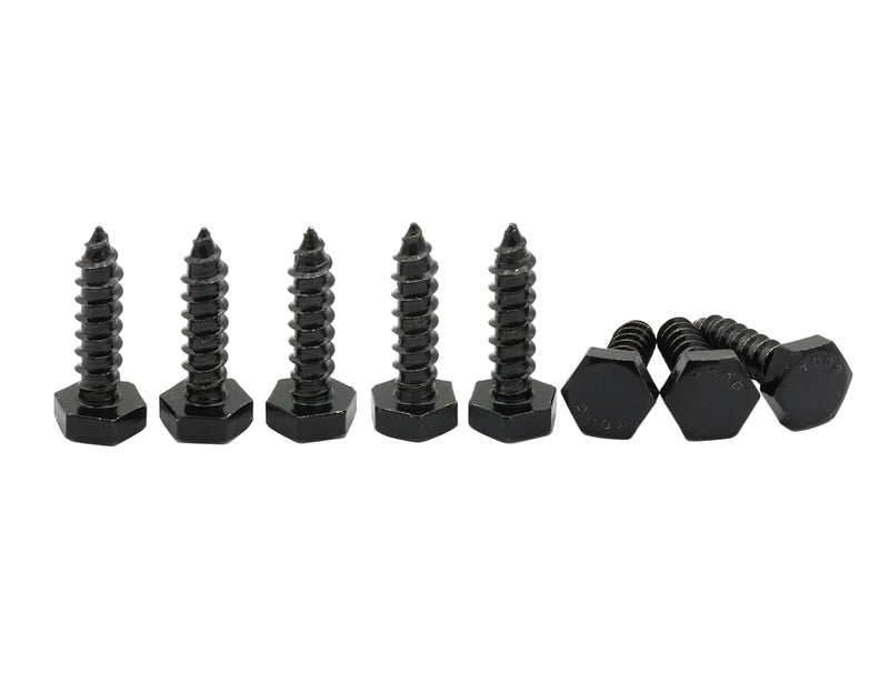 LBY 32pcs Lag Screws, 1/4" x 1" Hex Head Lag Screws Bolts (with Washers), Heavy-Duty Wood Screws for Decking & Structural Fastening, 304 Stainless Steel, (Black) - Image 1